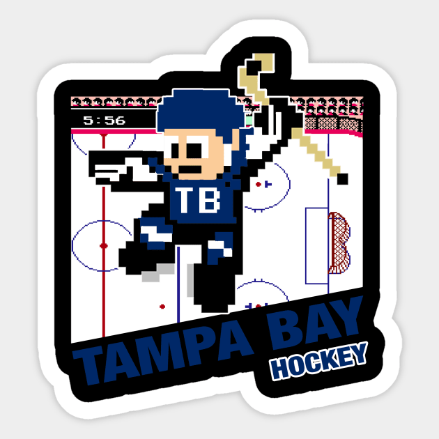 Tampa Bay Hockey 8 bit cartridge design Sticker by MulletHappens